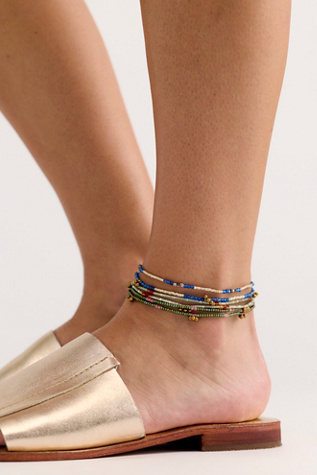 Bracelet de cheville Muse en perles semi-précieuses