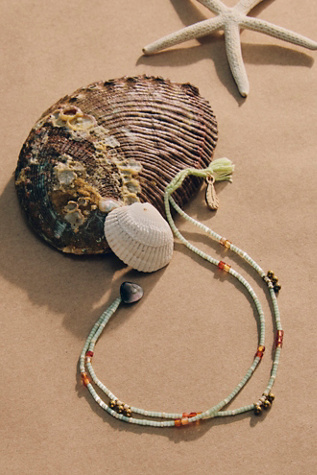 Muse Semi-Precious Beaded Anklet at Free People in Papaya