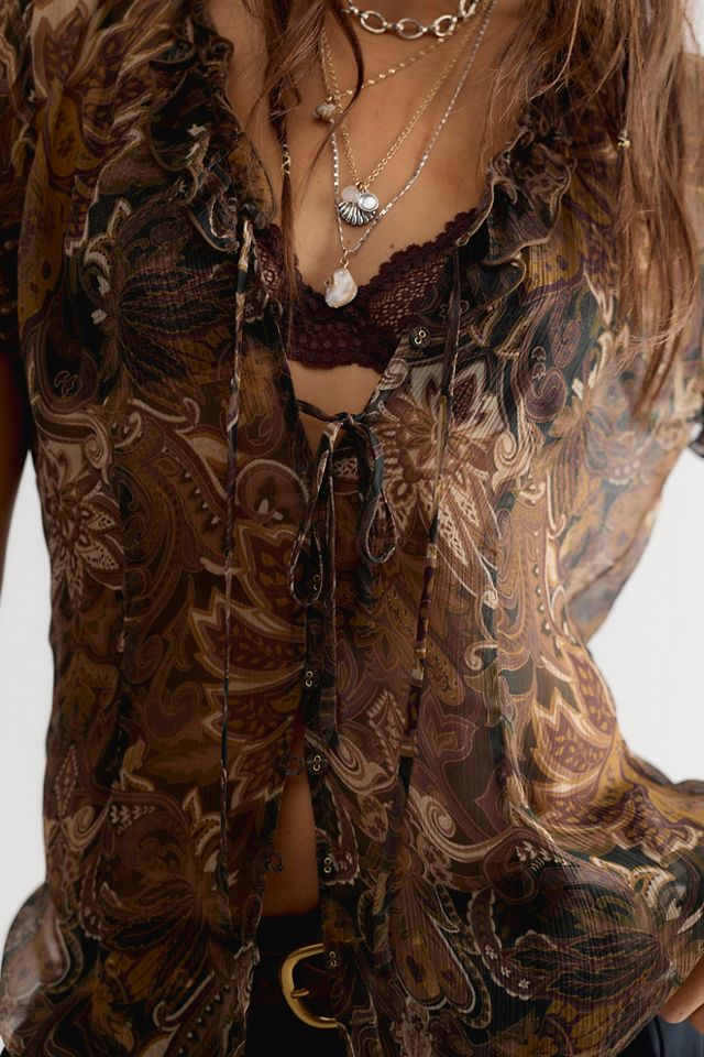Spell Damask Short Sleeve Blouse #3