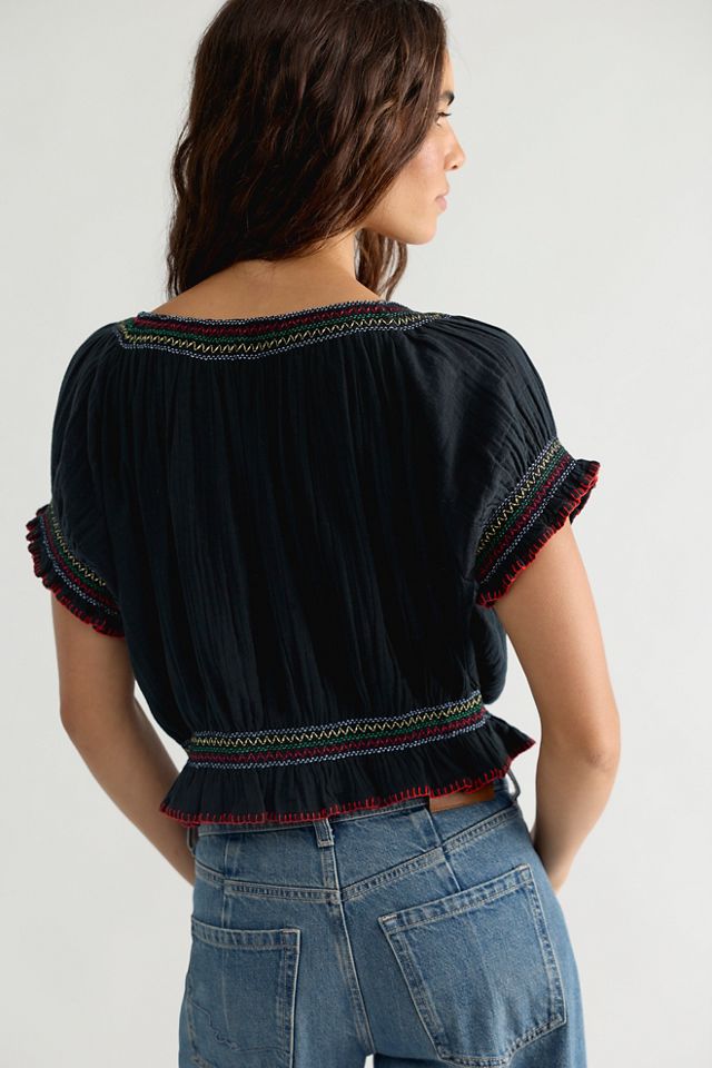 Spell Feliz Embroidered Blouse #1