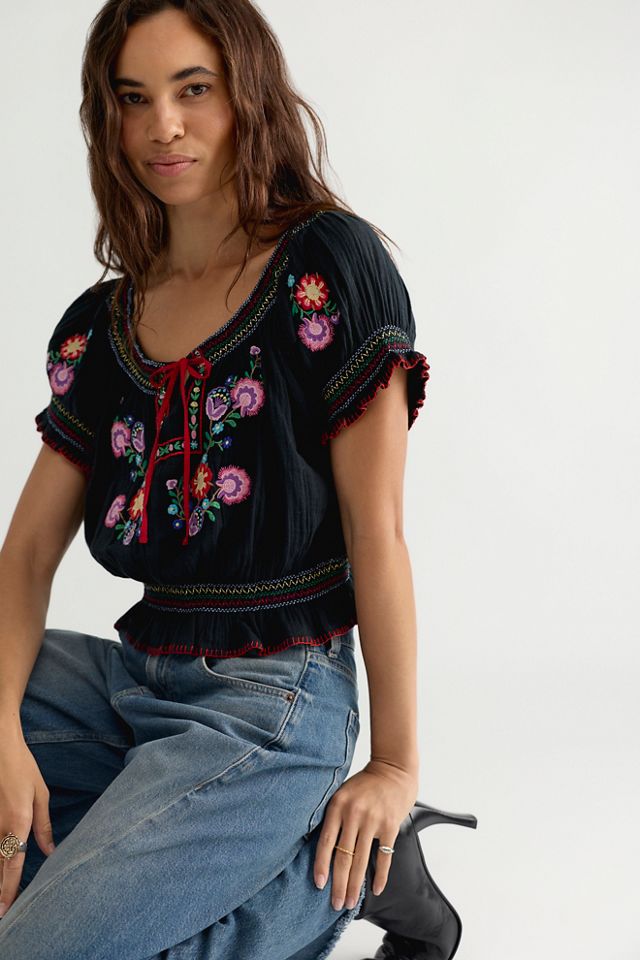 Spell Feliz Embroidered Blouse #3