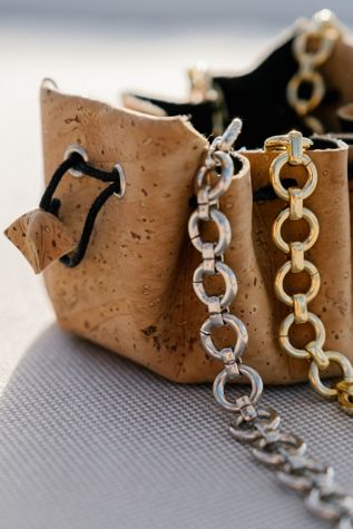 Tiradia Cork Porto Jewelry Travel Pouch