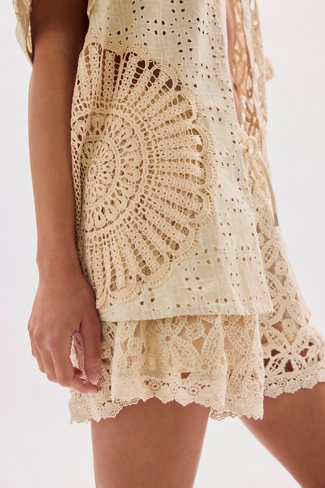 Bohemian Traders Crochet Spliced Shorts Set #3