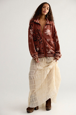 Женские кардиганы We The Free Print Mix Zip-Up Cardi, цвет: Морской туманный комбинированный — фото 3