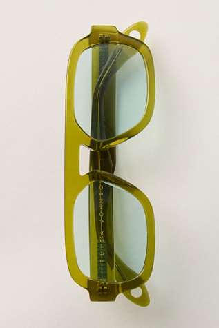 Elisa Johnson Jane Mini Sunglasses at Free People in Green
