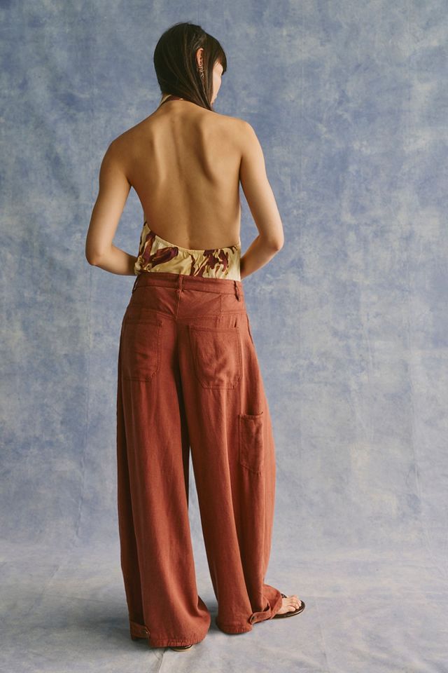 About It Baggy Linen Trousers #1