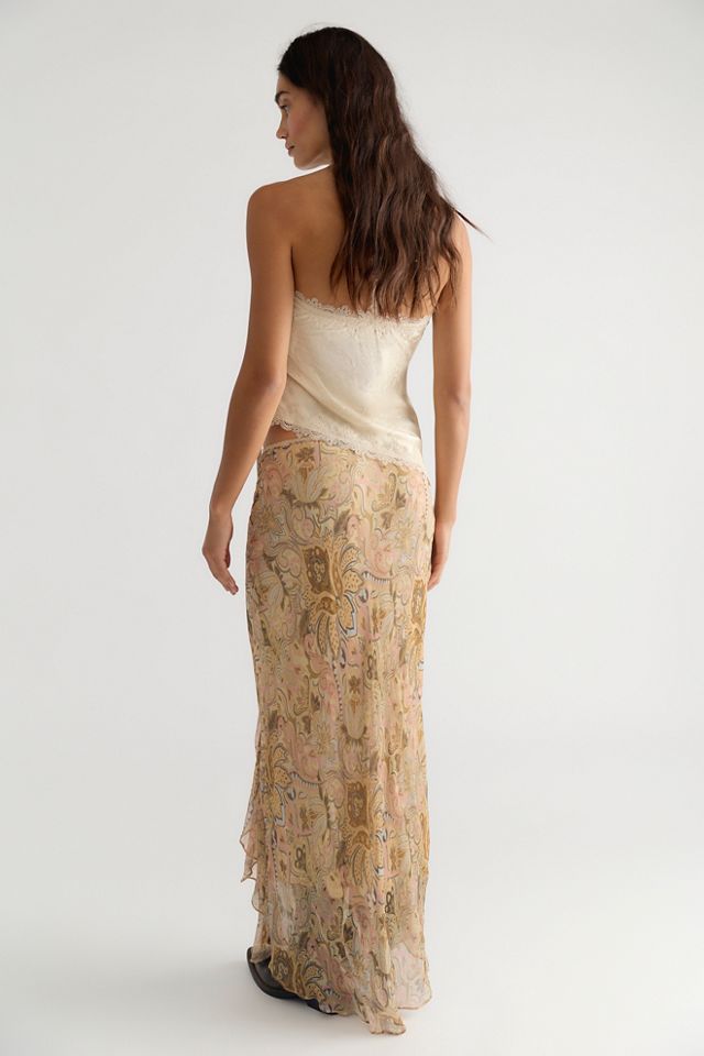 Spell Damask Ruffle Midi Skirt #1