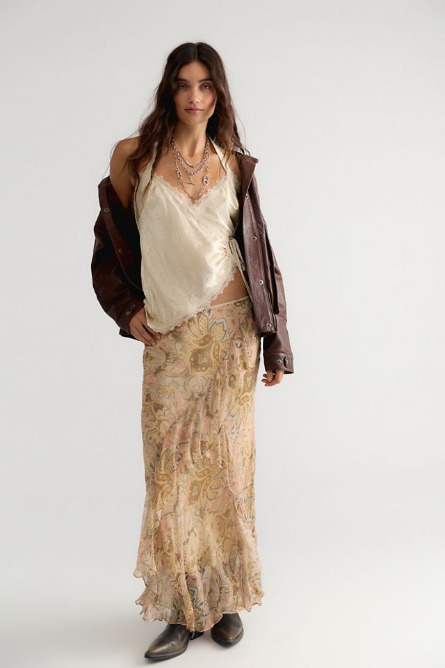 Spell Damask Ruffle Midi Skirt #2