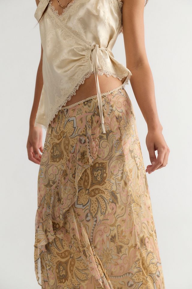 Spell Damask Ruffle Midi Skirt #3