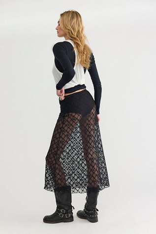 Женская юбка Spell Serpent Lace Maxi, цвет: Чёрный — фото 2