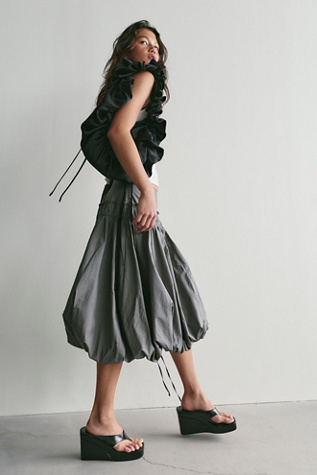 Sea Salt Midi Bubble Skirt