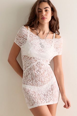 Frankies Bikinis x Paige Lorenze True Love Lace Mini Slip Dress