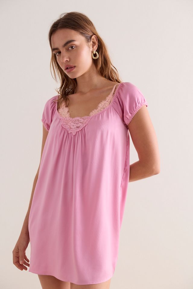 Frankies Bikinis Bo Silk Babydoll Mini Slip Dress #3