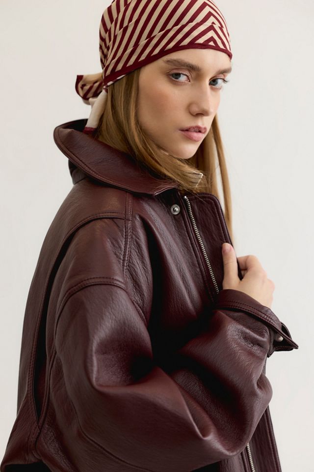 Veste bombardier en cuir végan Ona AGOLDE #3