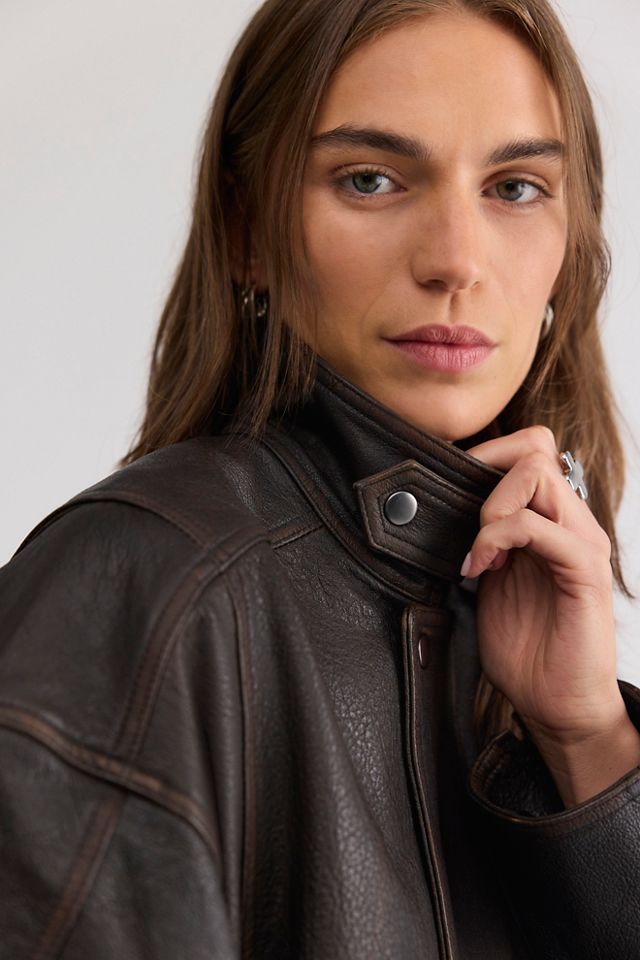 AGOLDE Danver Moto Leather Jacket #3