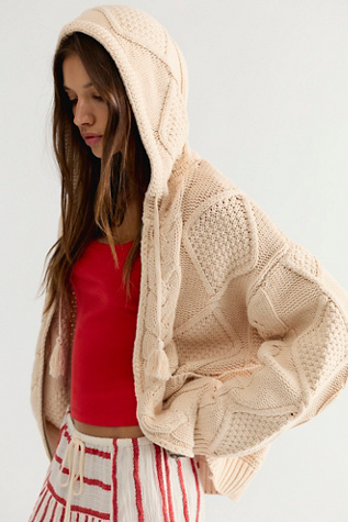 Found Zip-Up Cable Knit Hoodie