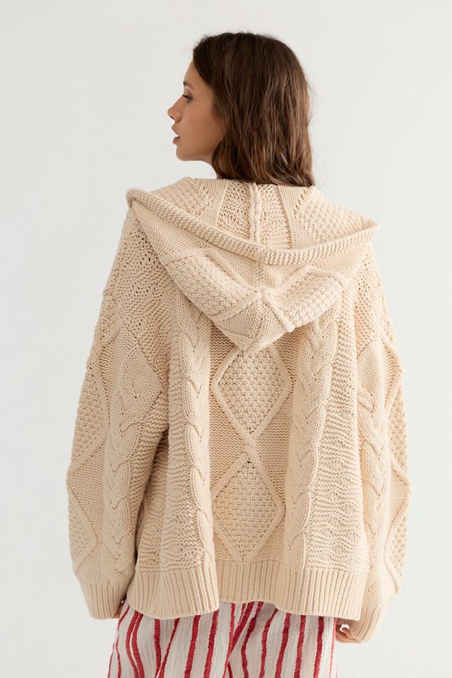 Found Zip-Up Cable Knit Hoodie #1