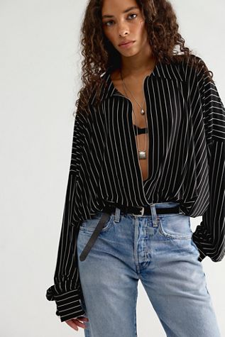 Norma Kamali Oversized NK Bodysuit
