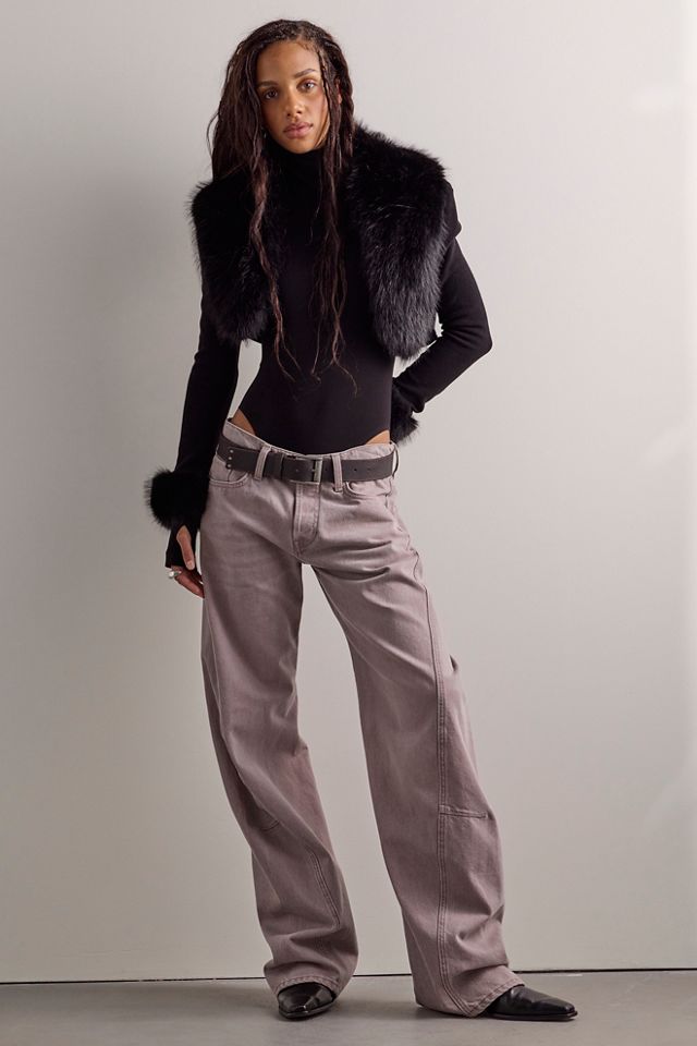 Norma Kamali Long Sleeve Turtle Open Back Bodysuit #3