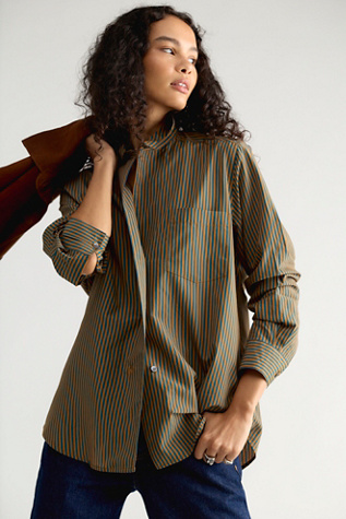 Chemise boutonnée rayée Aris AGOLDE