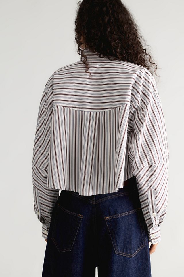 Chemise boutonnée rayée Agnes AGOLDE #1