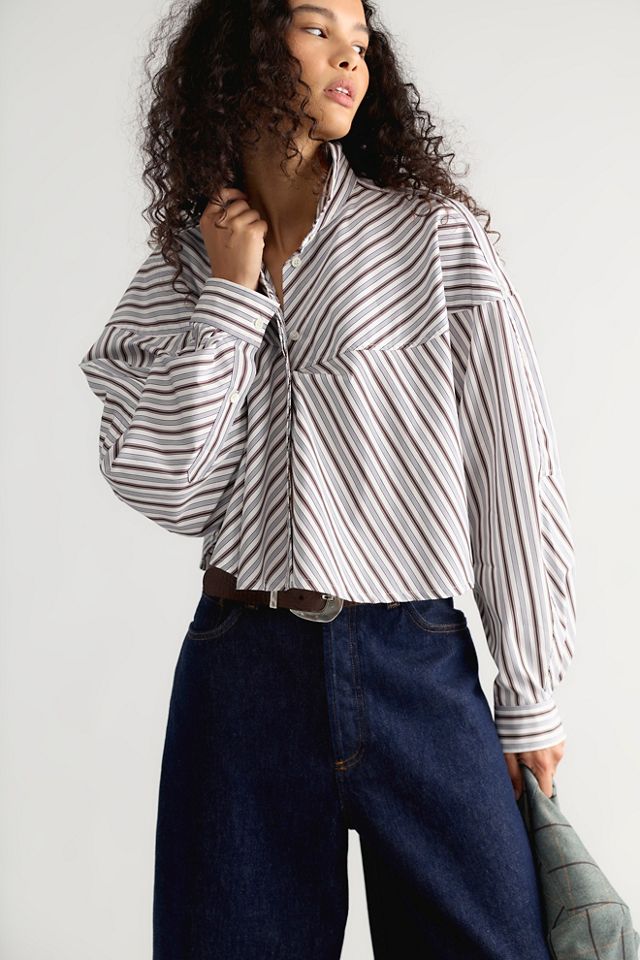 Chemise boutonnée rayée Agnes AGOLDE #3