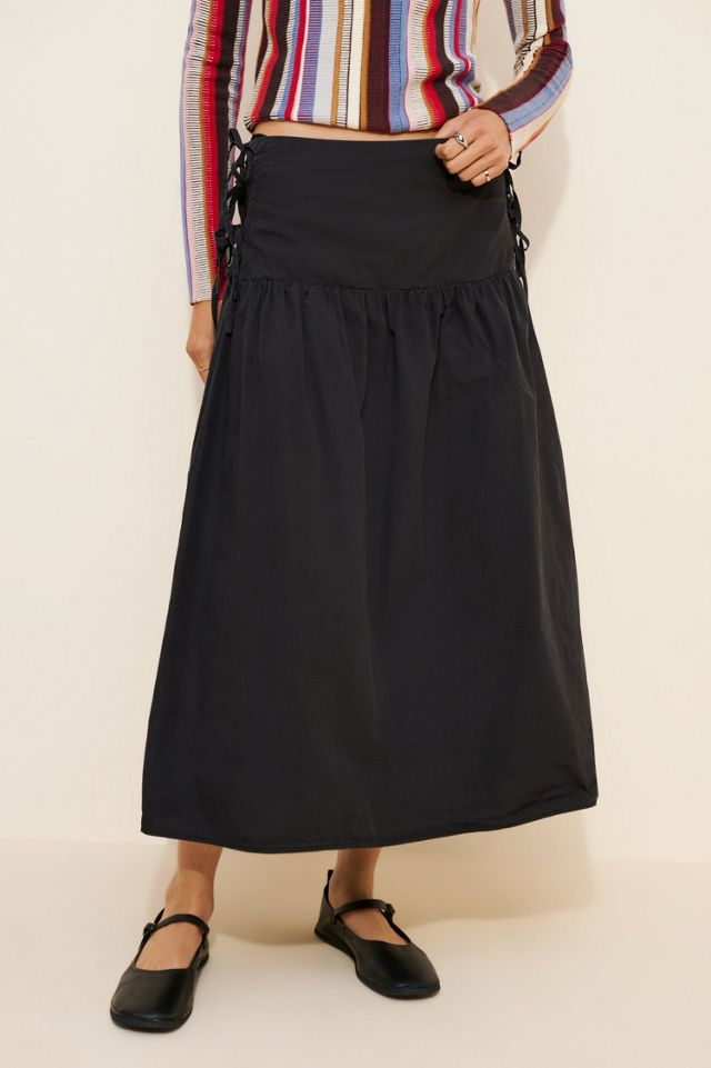 Re_Nuuly x Riley Vintage Reworked Lace Tie Waist Break Midi Skirt #2