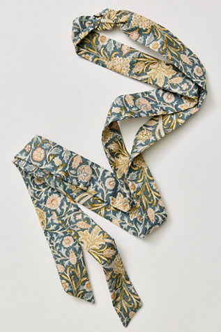 Virginia Pony Scarf Braid by Curried Myrrh at Free People in Green Garden