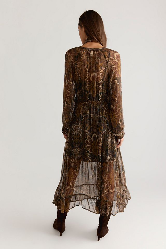 Spell Damask Button Through Midi Dress #1