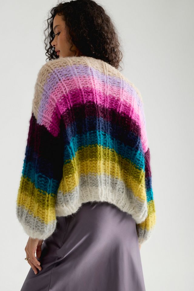 Cardigan Bomber en Maille Côtelée Duveteuse Maiami #1