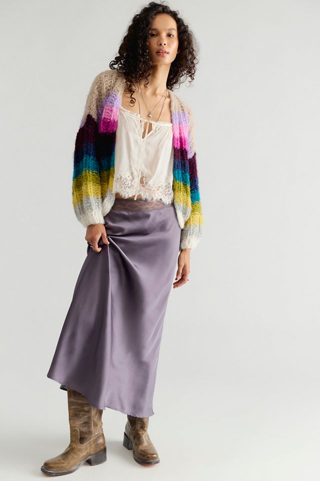 Cardigan Bomber en Maille Côtelée Duveteuse Maiami #2