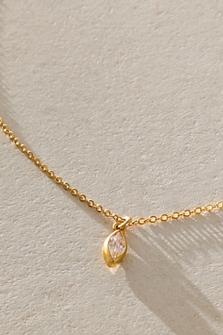 Женские колье Set & Stones Marquise Birthstone Charm, цвет: April — фото 2