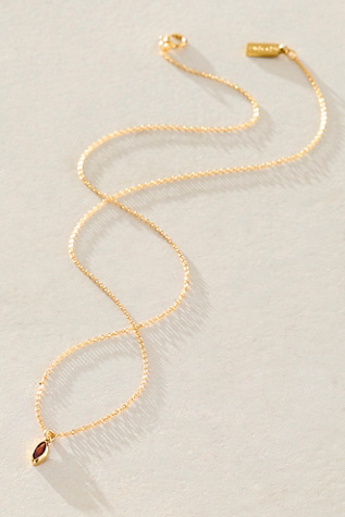 Set & Stones Marquise Birthstone Charm Necklace