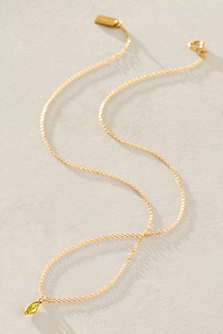 Set & Stones Marquise Birthstone Charm Necklace