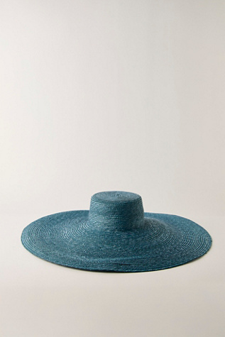 Infinite Shade Wide Brim Hat by San Diego Hat Co. at Free People in Blue