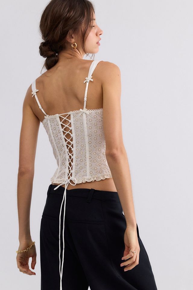 For Love & Lemons Eyelet Rose Bustier #1