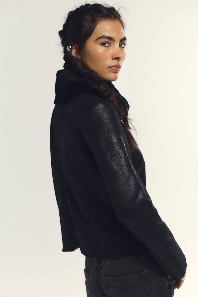 We The Free Fourline Shearling Aviator Jacket #4