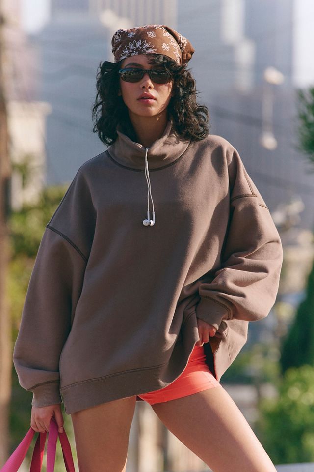 A Cut Above Floral Logo Mock Neck Pullover Sweatshirt #1