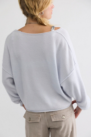 Женский свитер Free People See Me V-Neck Knit Pullover, цвет: Ancient Water — фото 3