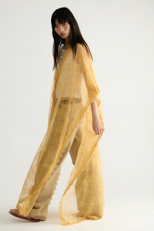 Nigel Preston Take Me Away Kaftan Top by Free People in Yellow