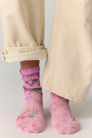 Magnolia Pearl Rosie Socks at Free People in Valentine Pink