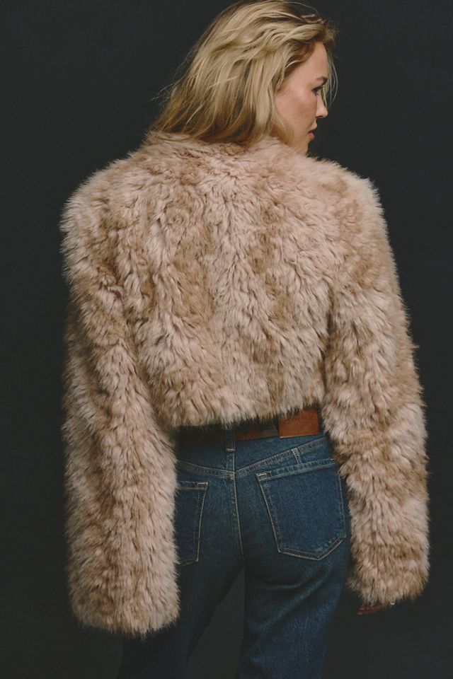 Supernova Cropped Faux Fur Jacket #1
