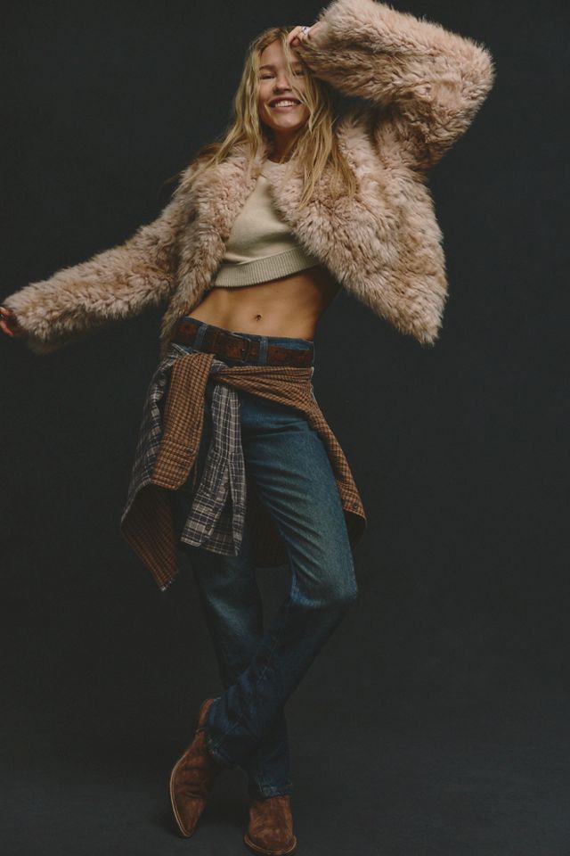 Supernova Cropped Faux Fur Jacket #2