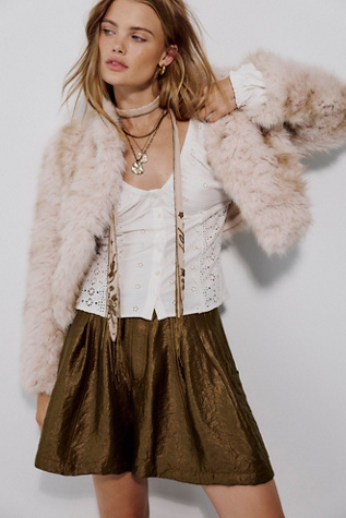 Supernova Cropped Faux Fur Jacket