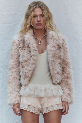 Supernova Cropped Faux Fur Jacket by Free People