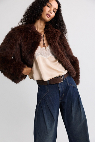 Supernova Cropped Faux Fur Jacket