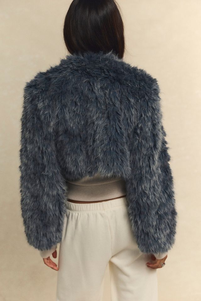 Supernova Cropped Faux Fur Jacket #2