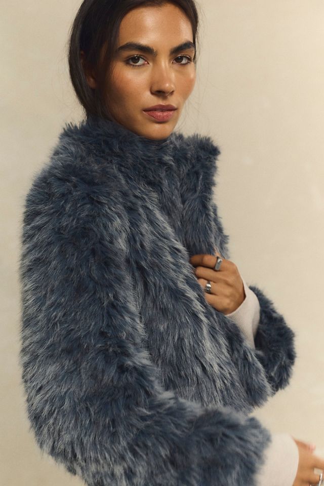Supernova Cropped Faux Fur Jacket #1