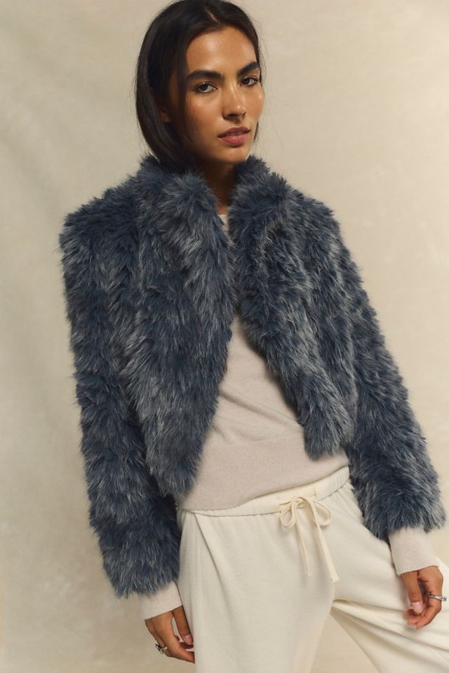 Supernova Cropped Faux Fur Jacket #3