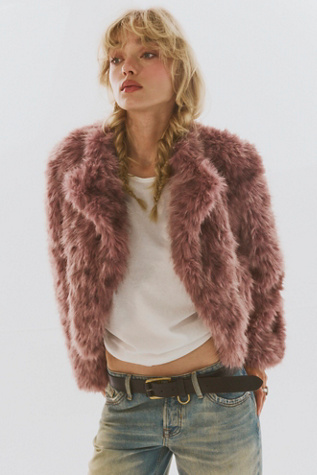 Supernova Cropped Faux Fur Jacket